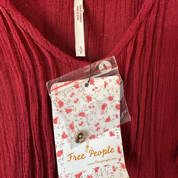 NWT❤️Free People Snow Angel Mini Dress S Wine - Picture 3 of 9